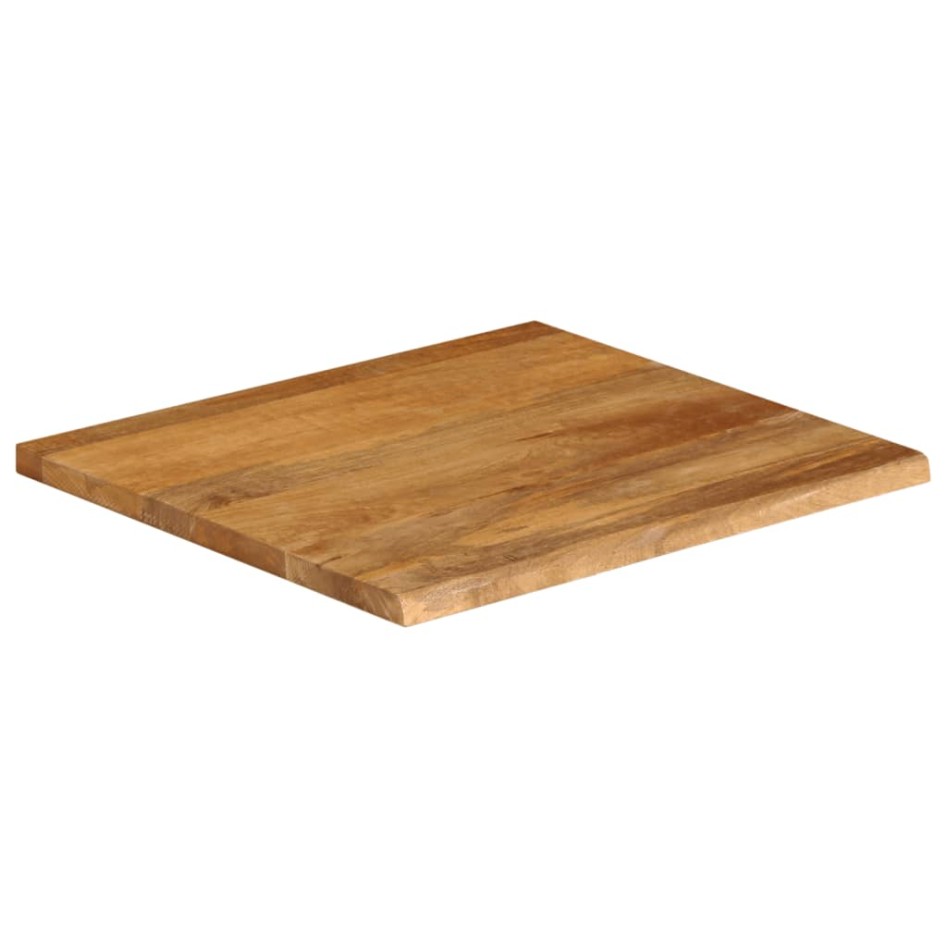 Tablero de mesa borde natural madera maciza mango 60x60x2,5
