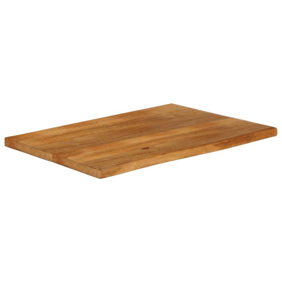 Tablero de mesa borde natural madera maciza mango 100x60x2,5