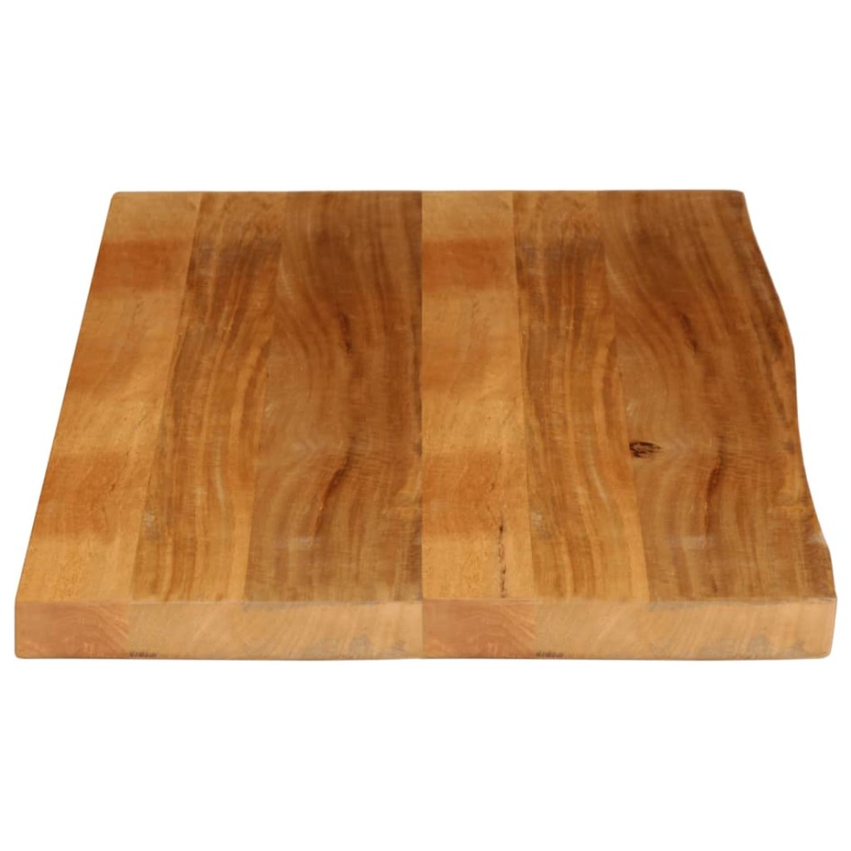 Tablero de mesa borde natural madera maciza mango 100x60x2,5