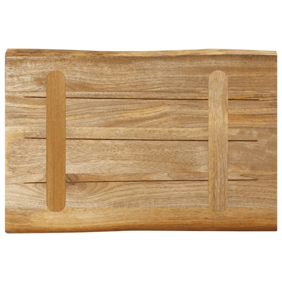 Tablero de mesa borde natural madera maciza mango 60x40x3,8