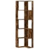 Estantería esquina 5 niveles madera roble ahumado 50x50x179
