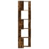 Estantería esquina 5 niveles madera roble ahumado 50x50x179