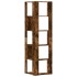 Estantería esquina 5 niveles madera roble ahumado 50x50x179
