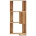Estantería esquina 3 niveles madera roble artisan 50x50x102