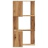 Estantería esquina 3 niveles madera roble artisan 50x50x102