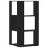 Estantería de esquina 3 niveles madera negro 50x50x102