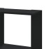 Estantería de esquina 3 niveles madera negro 50x50x102