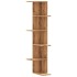 Estantería pared esquina madera roble artisan 36,5x36,5x140