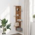 Estantería pared esquina madera roble artisan 36,5x36,5x140