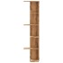 Estantería pared esquina madera roble artisan 36,5x36,5x140