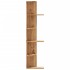 Estantería pared esquina madera roble artisan 36,5x36,5x140