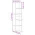 Estantería pared esquina madera roble artisan 36,5x36,5x140