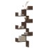 Estantería de pared de esquina madera marrón roble 45x45x147