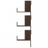 Estantería de pared de esquina madera marrón roble 45x45x147