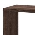 Estantería de pared de esquina madera marrón roble 45x45x147
