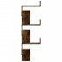 Estantería pared de esquina madera roble ahumado 45x45x147