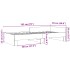 Estructura de cama madera de ingeniería gris hormigón 90x190