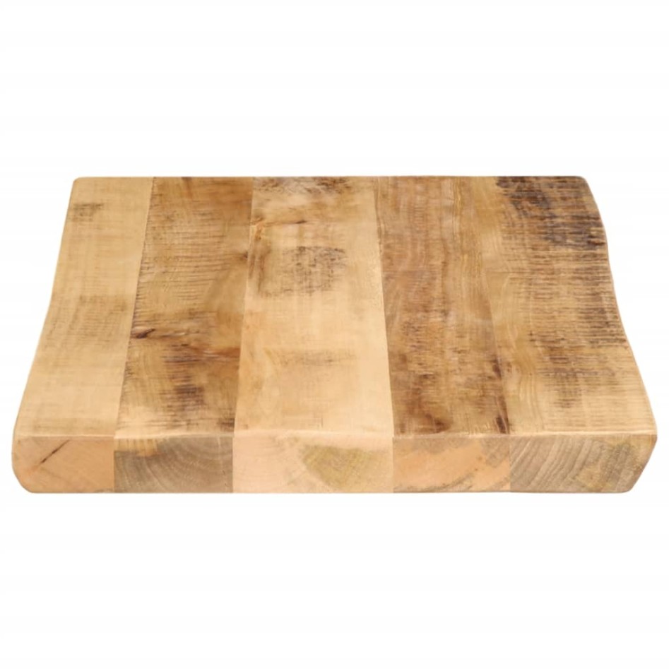Tablero de mesa borde natural madera maciza mango 60x40x2,5