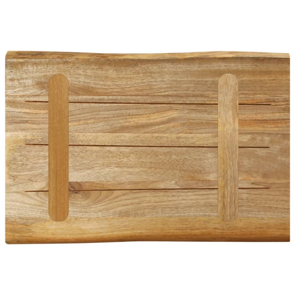 Tablero de mesa borde natural madera maciza mango 60x40x2,5