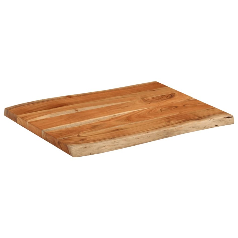 Tablero de mesa rectangular borde natural acacia 90x60x2,5