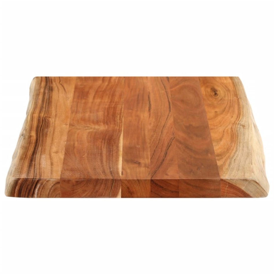 Tablero de mesa rectangular borde natural acacia 90x60x2,5