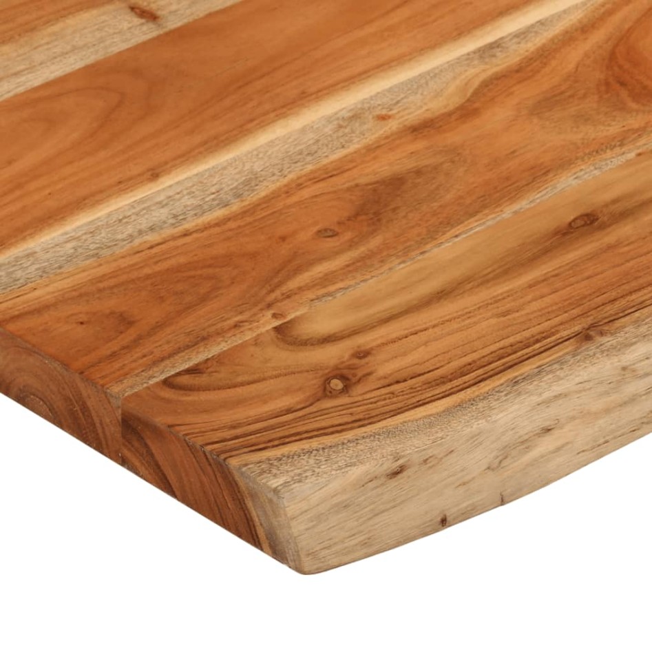 Tablero de mesa rectangular borde natural acacia 90x60x2,5