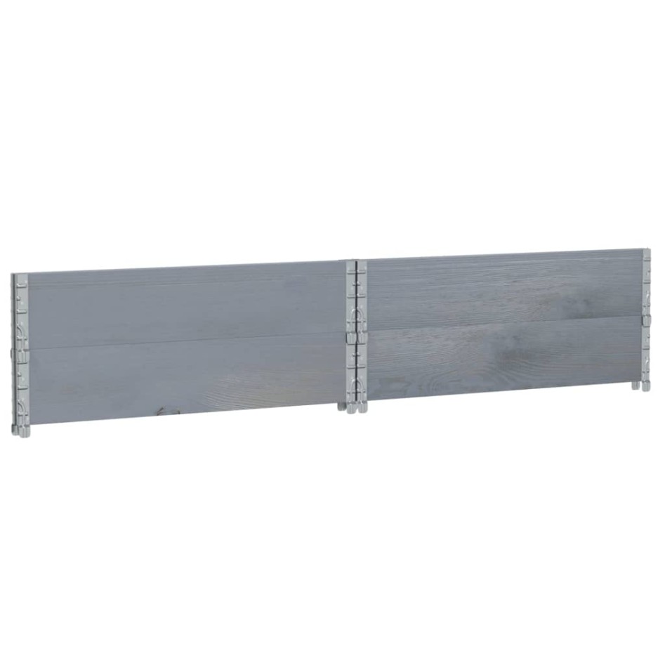 Jardinera de madera maciza de pino gris 100x100