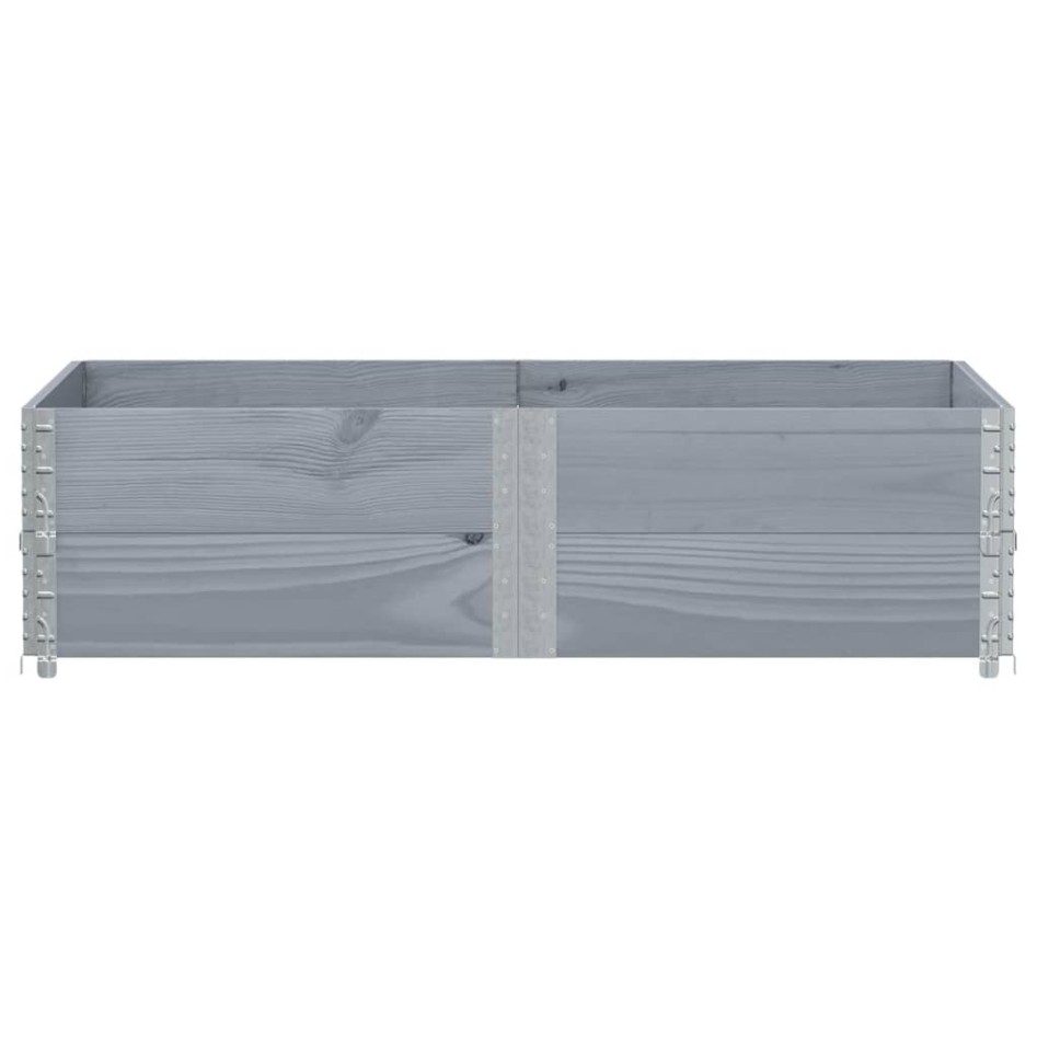 Jardinera de madera maciza de pino gris 150x100