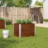 Jardinera de madera maciza de pino marrón 80x60
