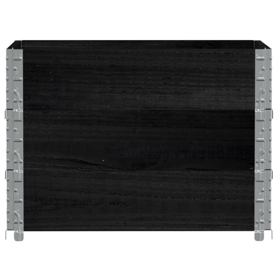 Jardinera de madera maciza de pino negro 80x60