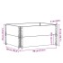 Jardinera de madera maciza de pino gris 80x60