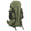 Mochila de senderismo tela oxford verde militar 60 l