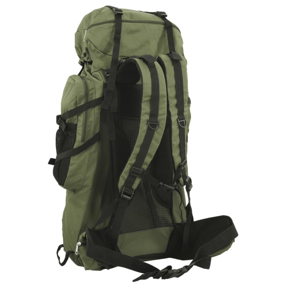 Mochila de senderismo tela oxford verde militar 60