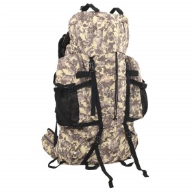 Mochila de senderismo tela oxford marrón camuflaje 80