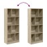 Estantería madera de ingeniería roble Sonoma 57x28,5x141