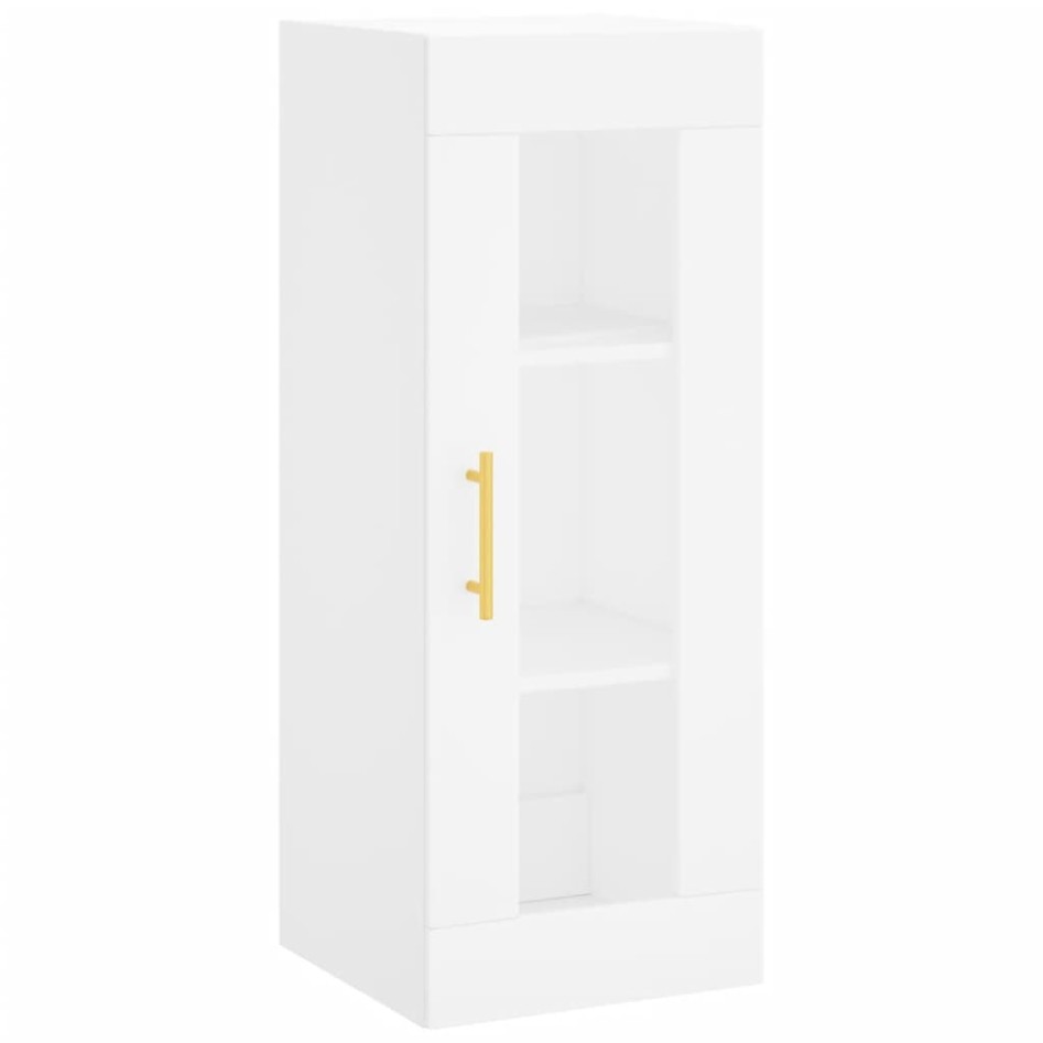 Aparador alto madera contrachapada blanco 34,5x34x180