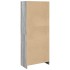Estantería madera de ingeniería gris Sonoma 57x28,5x141