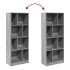 Estantería madera de ingeniería gris Sonoma 57x28,5x141