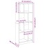 Estantería madera de ingeniería gris Sonoma 57x28,5x141