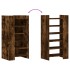 Mueble zapatero madera ingeniería roble ahumado 52x37,5x100