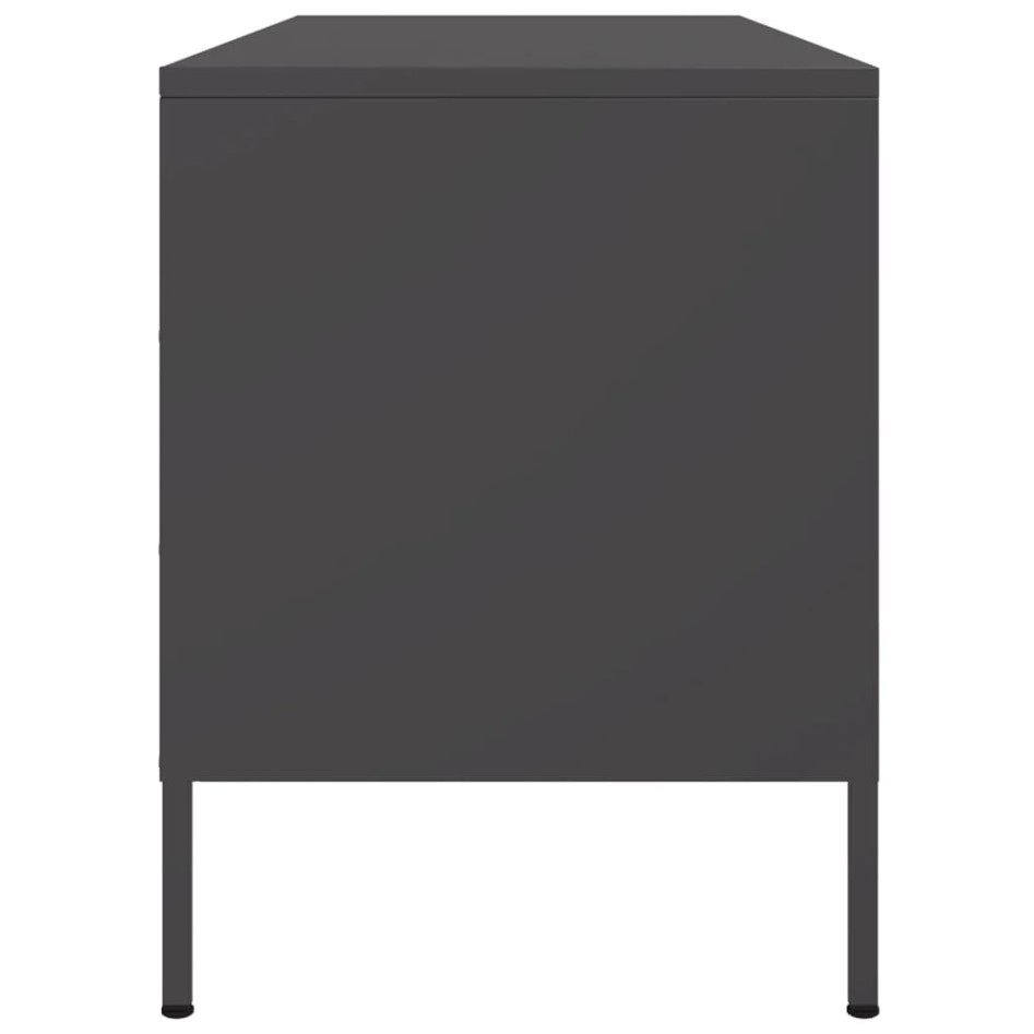 Mueble para TV de acero negro 100,5x39x50,5