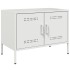 Mueble de TV de acero blanco 68x39x50,5