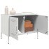 Mueble de TV de acero blanco 68x39x50,5