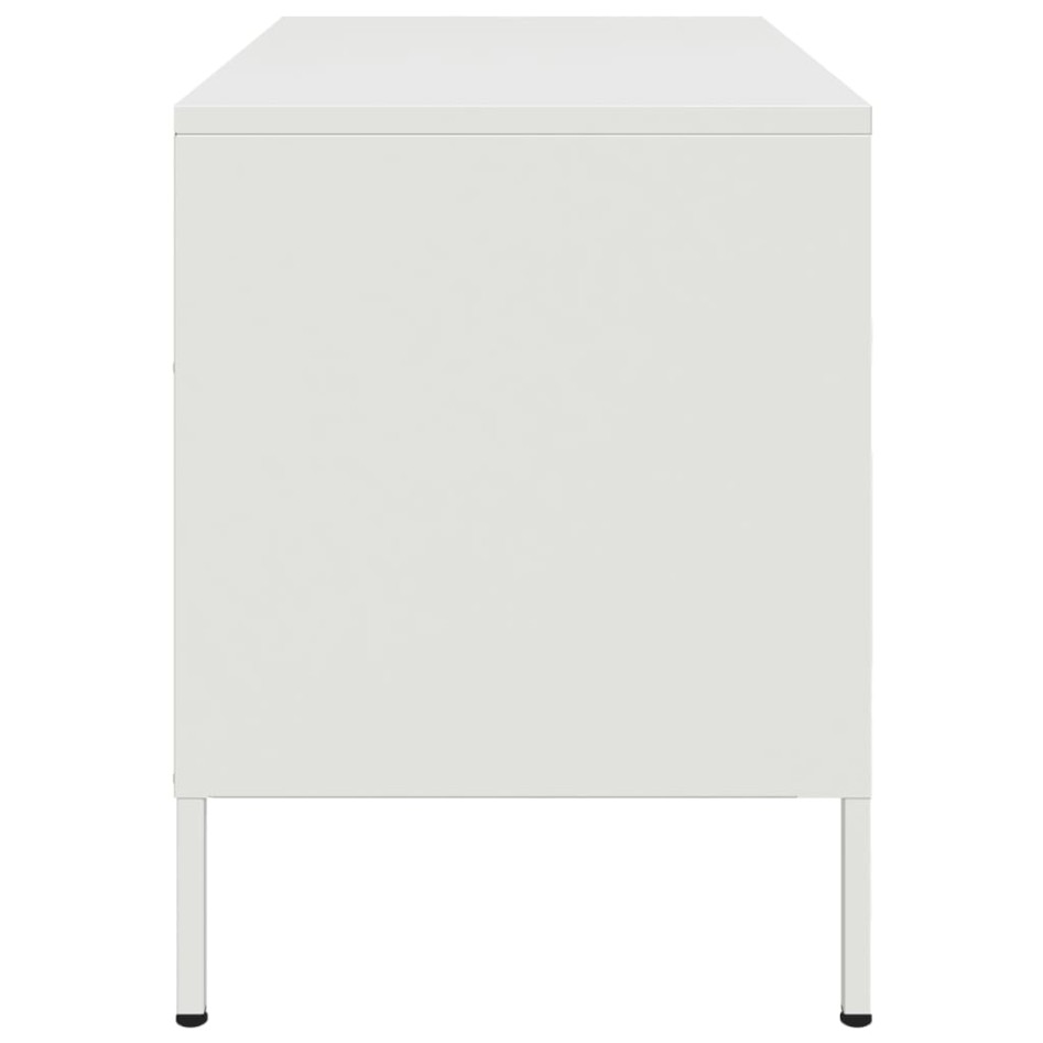 Mueble de TV de acero blanco 68x39x50,5