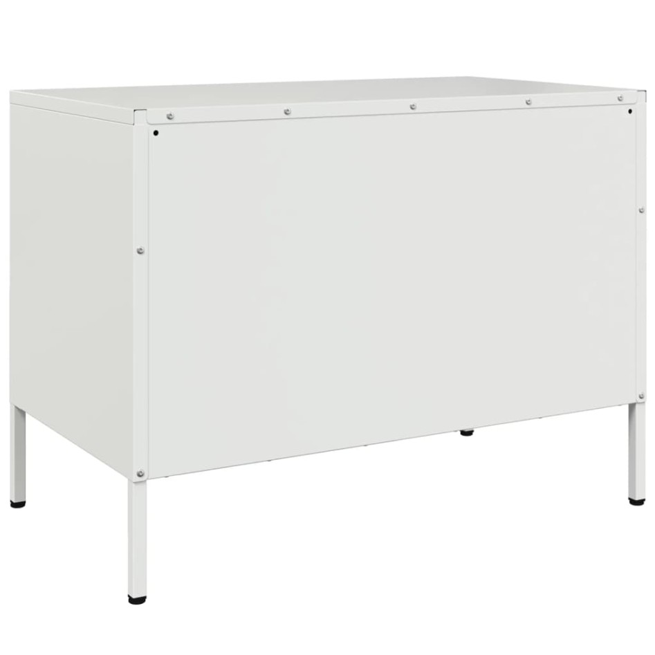 Mueble de TV de acero blanco 68x39x50,5