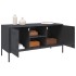 Mueble de TV de acero gris antracita 100,5x39x50,5