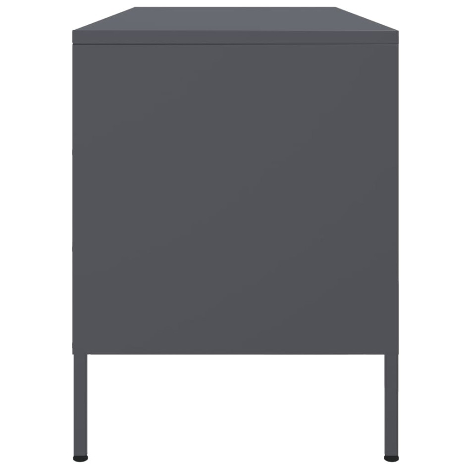 Mueble de TV de acero gris antracita 100,5x39x50,5