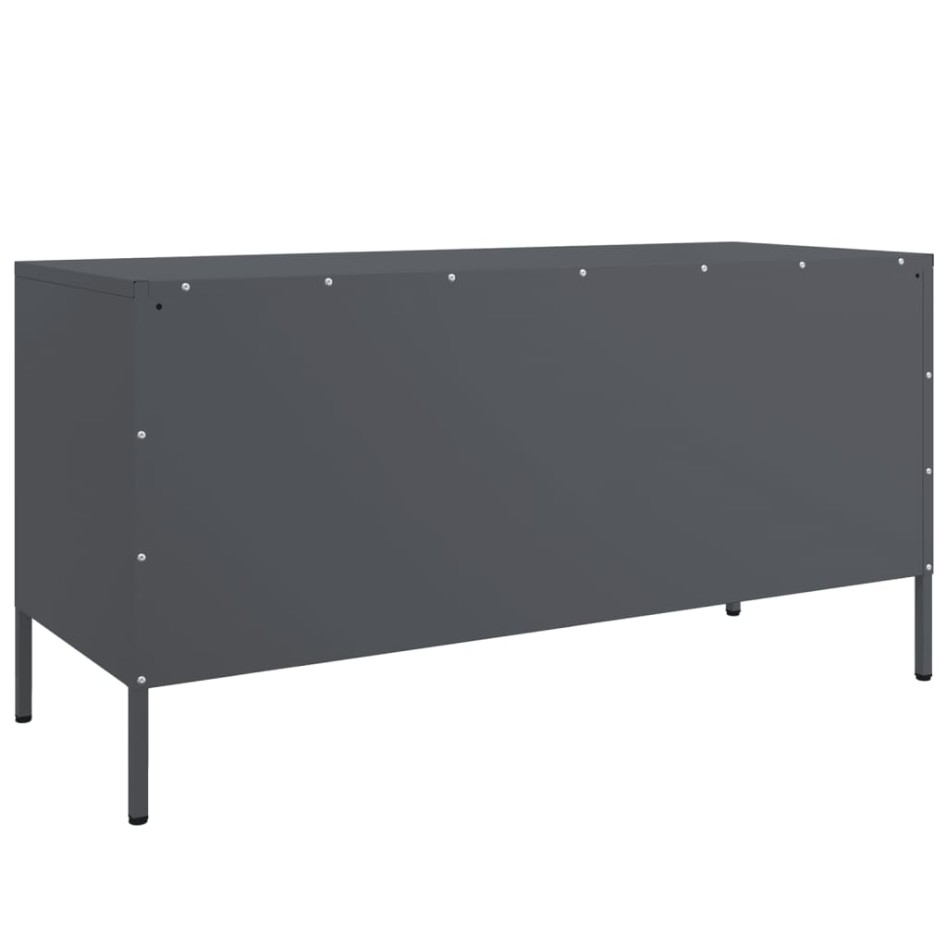 Mueble de TV de acero gris antracita 100,5x39x50,5