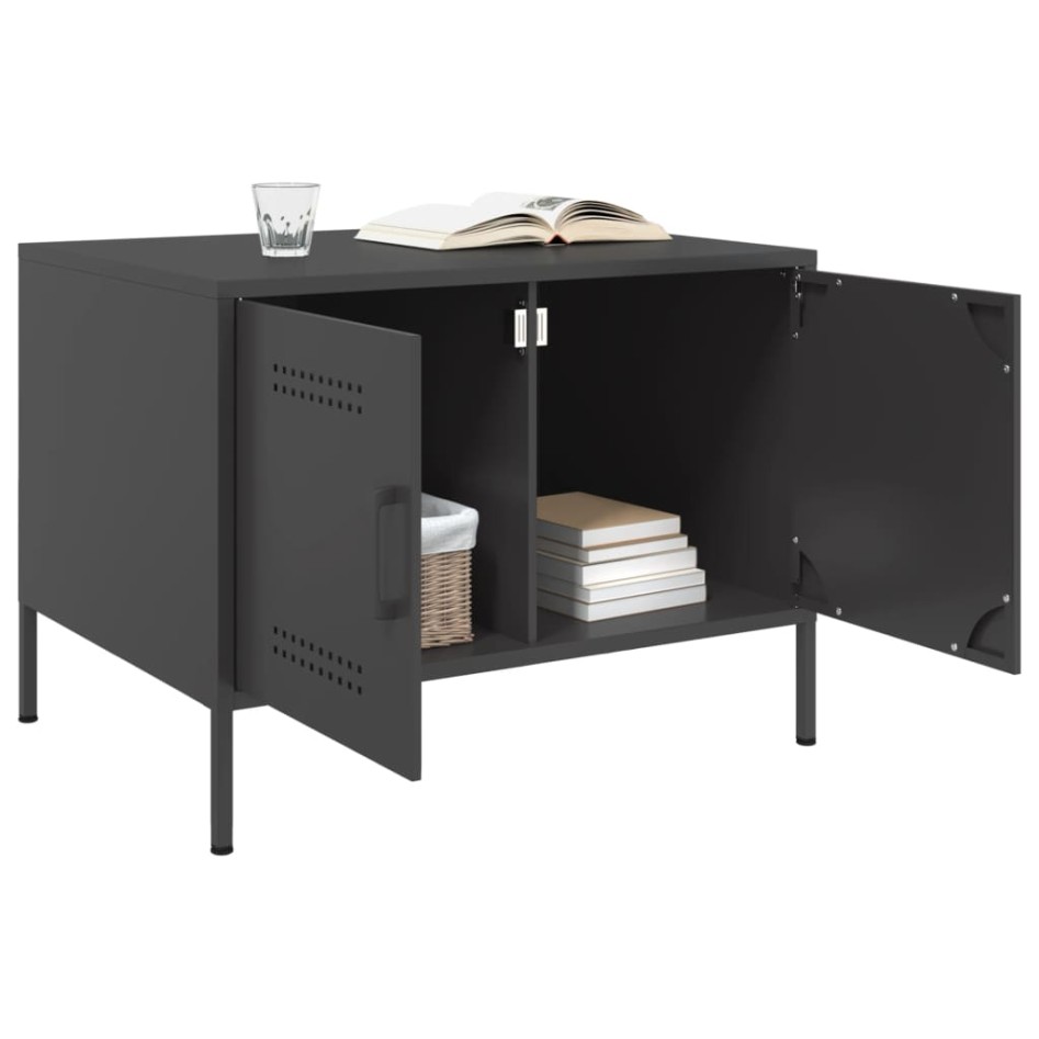 Mesa de centro acero negro 68x50x50,5