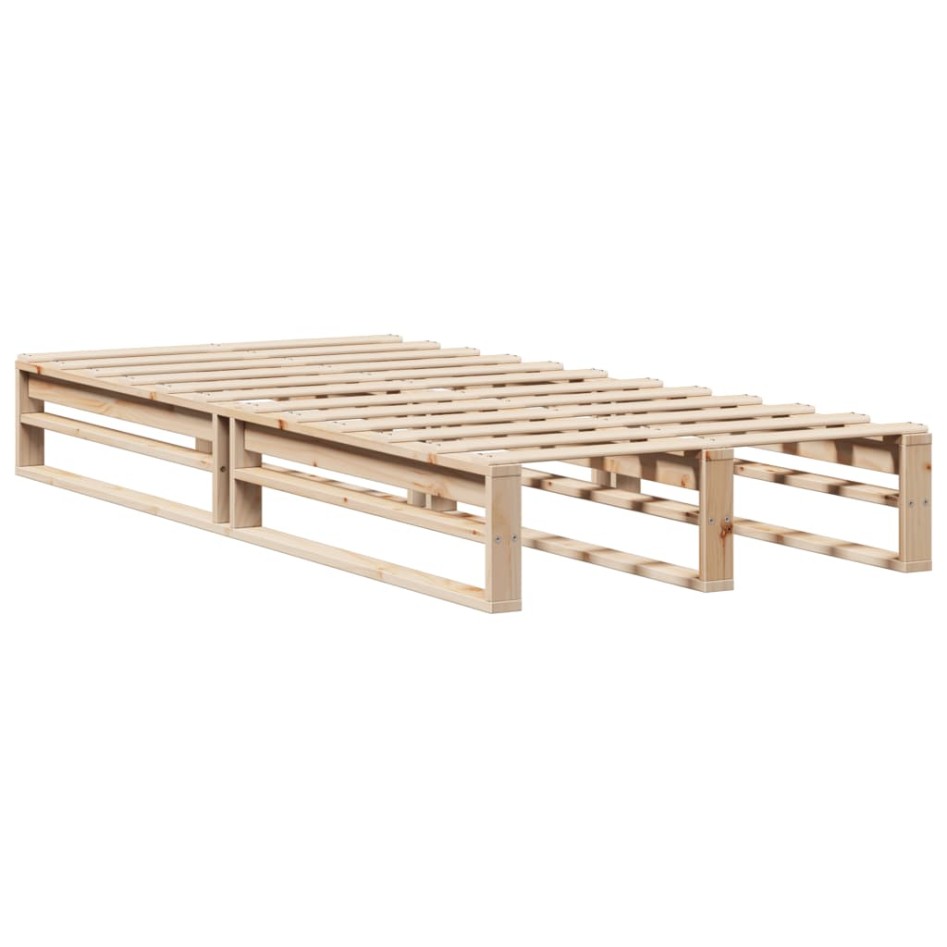 Estructura de cama sin colchón madera maciza de pino 90x200